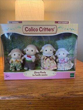 Calico Critters Sheep Family Set - Cream & Pink